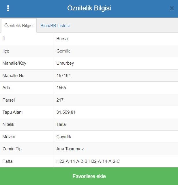BURSA GEMLİK UMURBEY 4209 m2 SATILIK HİSSELİ TARLA