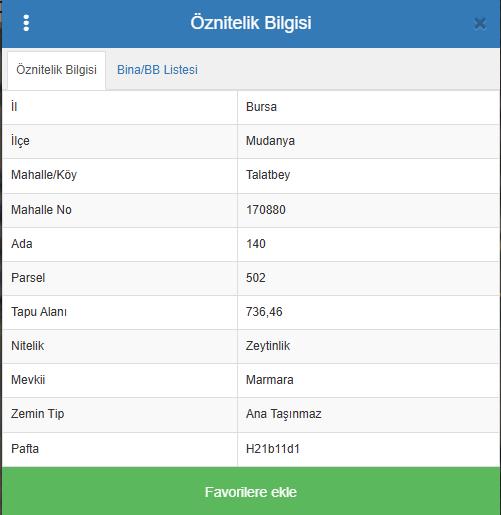 BURSA MUDANYA TİRİLYE - TALATBEY SATILIK 736 m2 ZEYTİNLİK