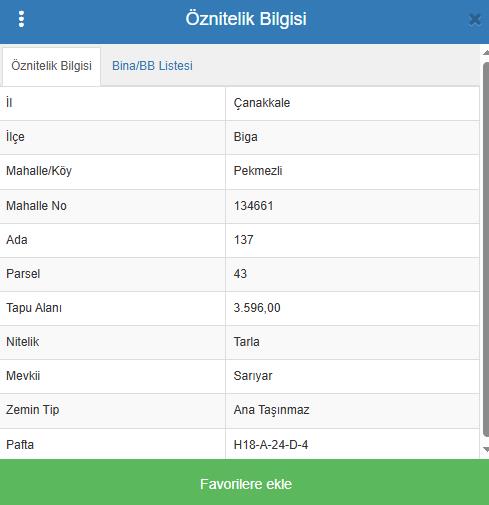 ÇANAKKALE BİGA PEKMEZLİ 3,5 DÖNÜM SATILIK TARLA